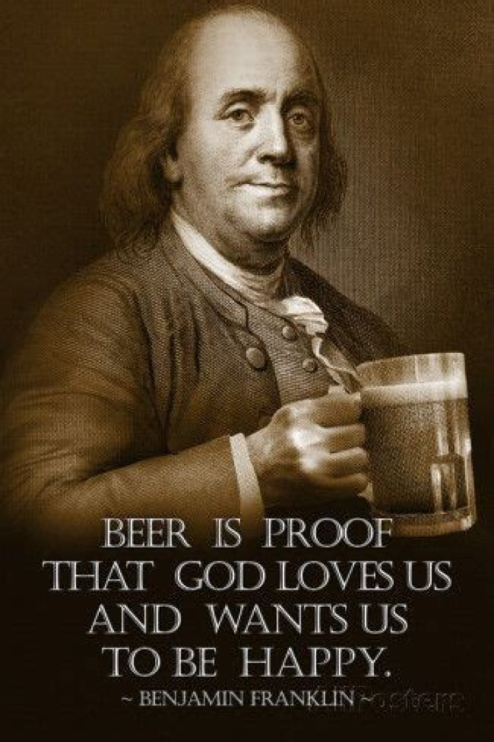 Did Ben Franklin really say beer is proof quote?