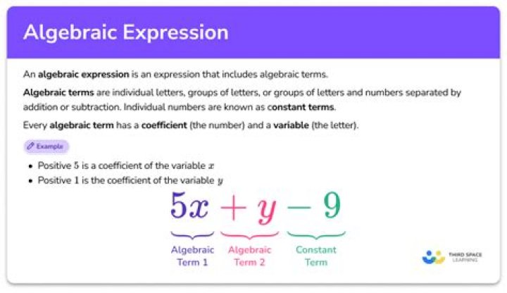 Do algebraic expressions have operations?