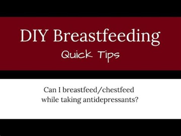 Do antidepressants pass through breast milk?