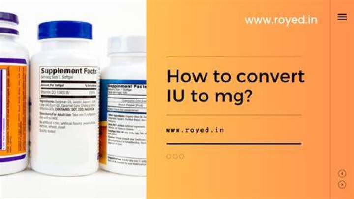 Does 1 IU equal 1 mg?