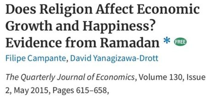 Does religion affect economic growth and happiness?