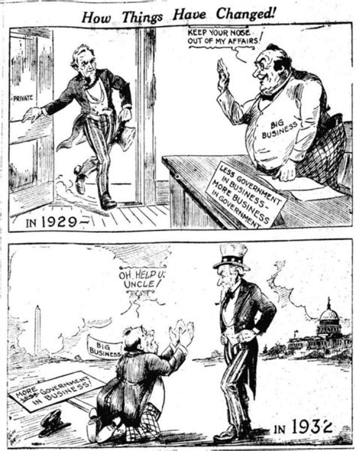 How did the government intervene in the Great Depression?