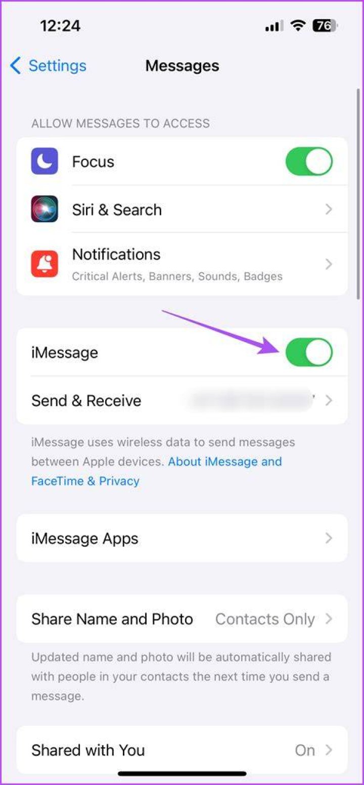 How do I get iMessage on my iPhone 6?
