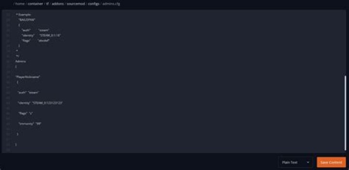 How do I make myself admin on TF2 server?