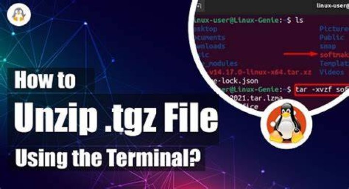 How do I unzip a TGZ file in Linux terminal?