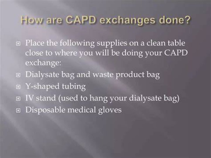 How do you do a CAPD exchange?