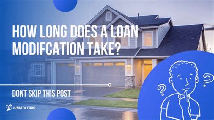 How long does it take for a loan modification to be processed?