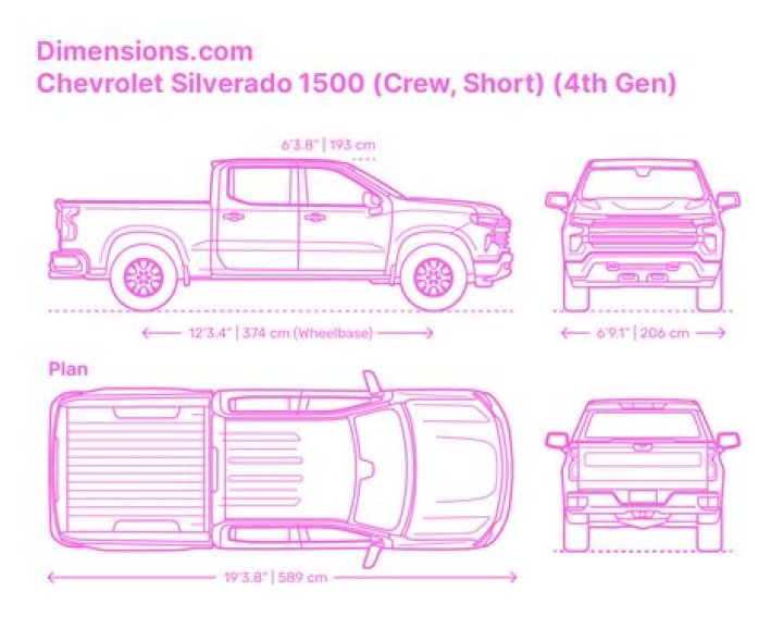 How long is a Chevy Silverado Quad Cab?