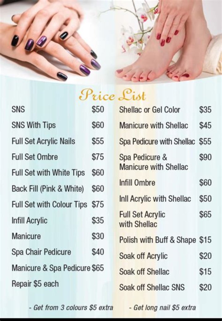 How much should a mani pedi cost?