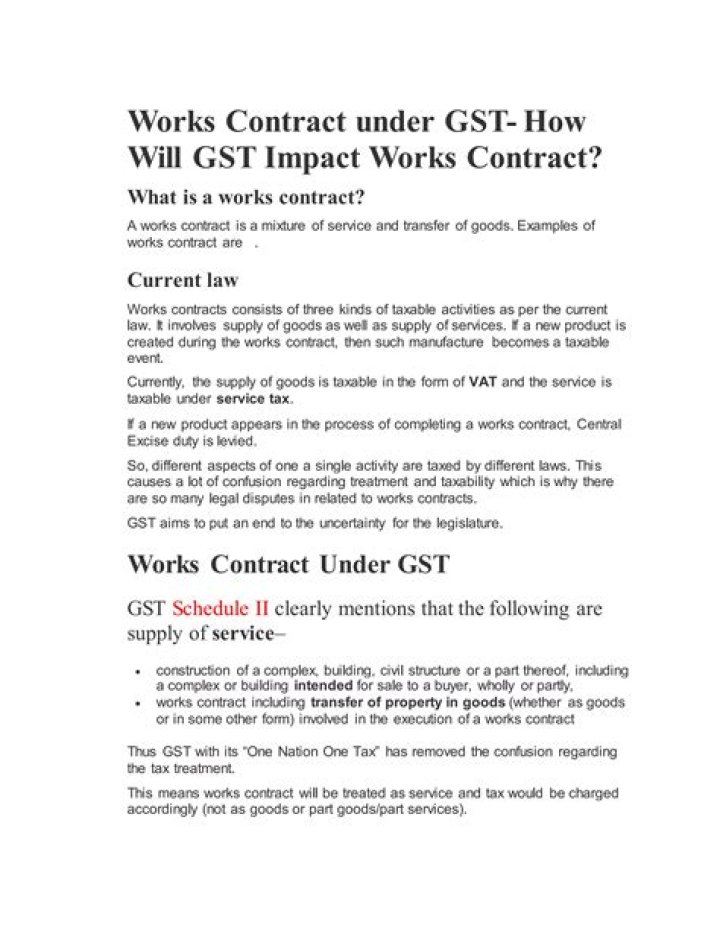 Is service tax applicable on works contract?