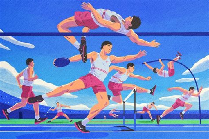 What 10 events make up the decathlon in track and field?