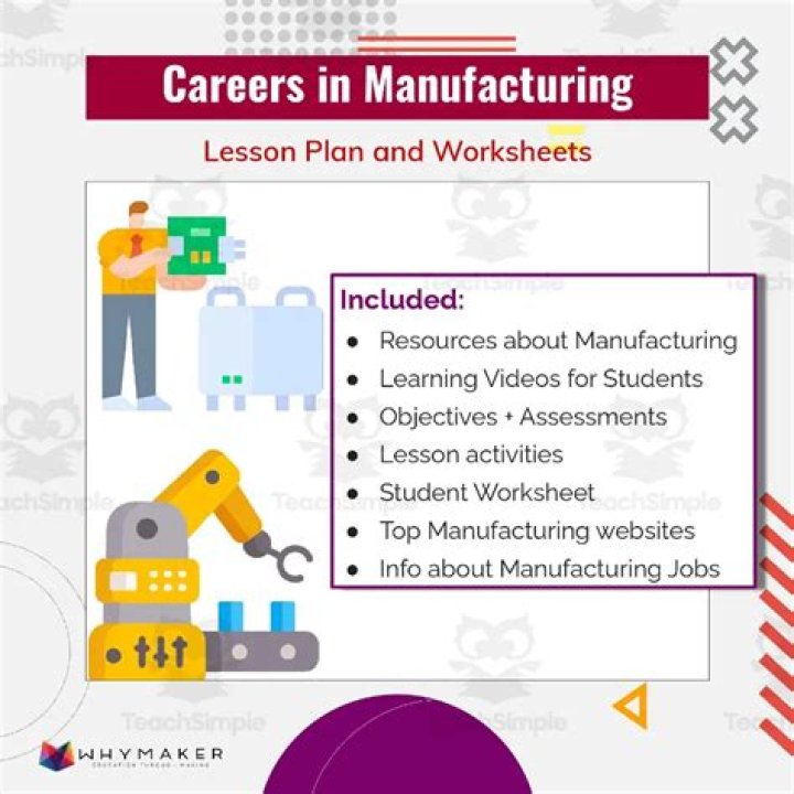 What are 3 careers in manufacturing?