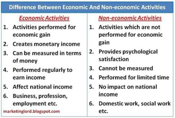 What are non economic activities with example?