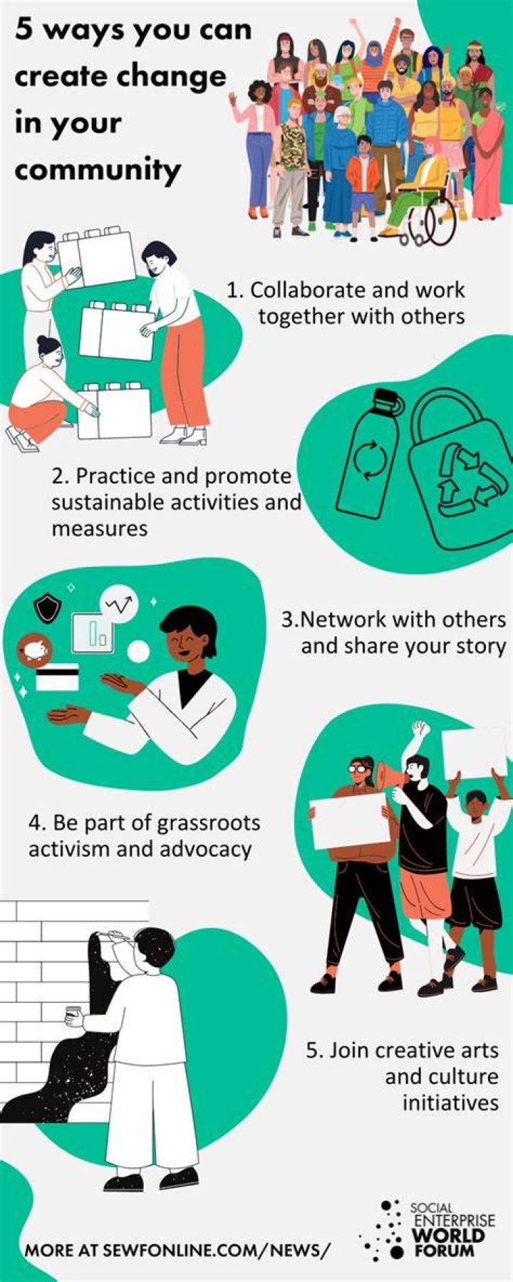 What are some examples of art being used to promote social change?