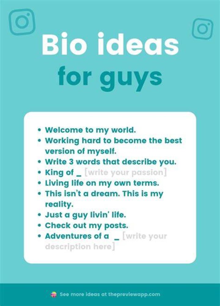 What are some good bios for Instagram?