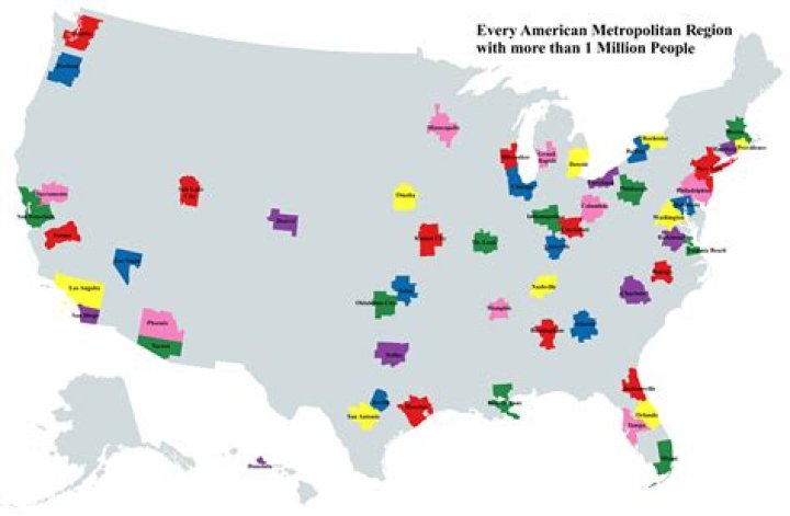 What are the 20 largest metropolitan areas in the US?
