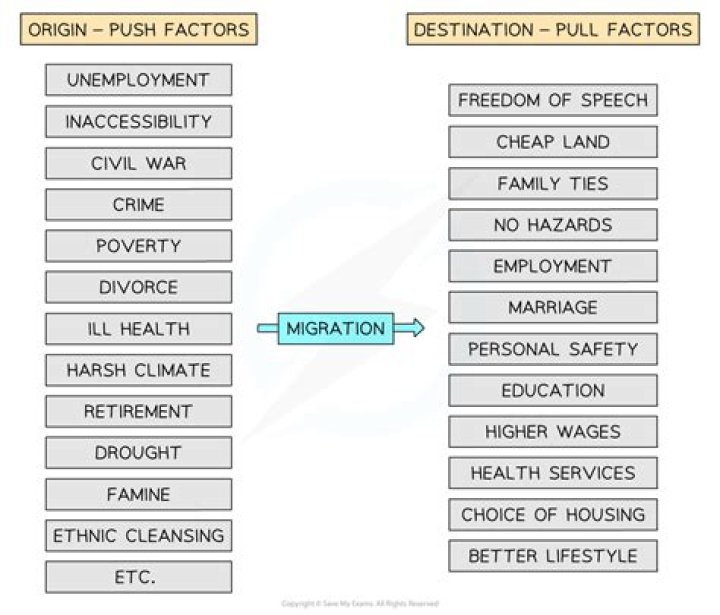 What are the two type of factors that cause immigration?