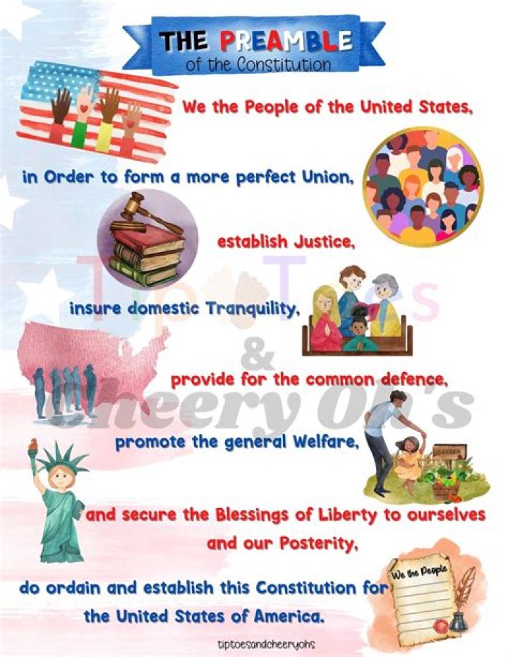 What are the words to the preamble of the Constitution?