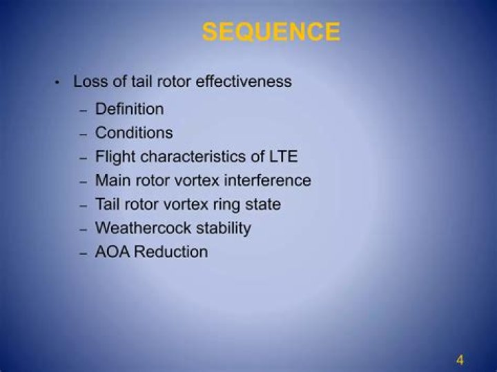 What causes loss of tail rotor effectiveness?