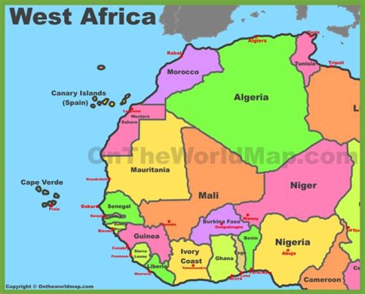 What countries are in West Africa?