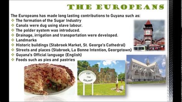 What did Europeans contribute to Guyana?