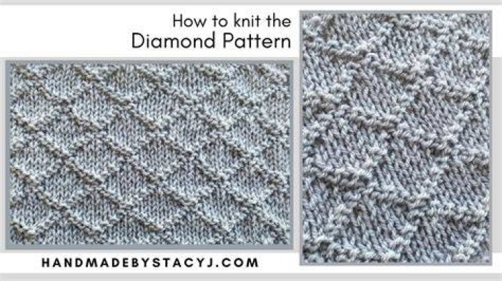 What is a knitted diamond pattern called?
