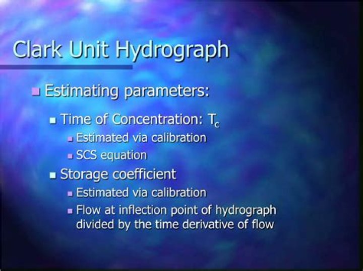 What is Clark unit hydrograph?
