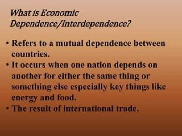What is economic dependence?
