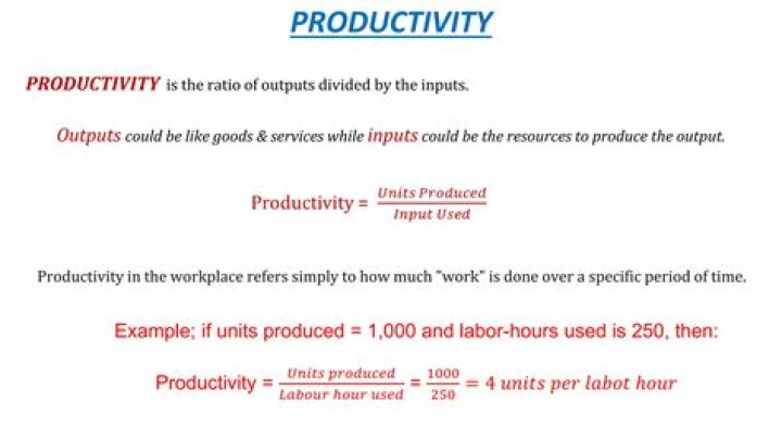 What is meant by productivity in economics?