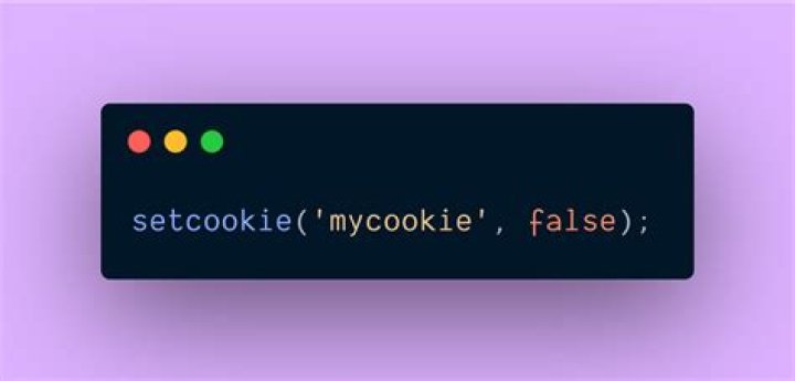 What is the correct code to unset the cookie?