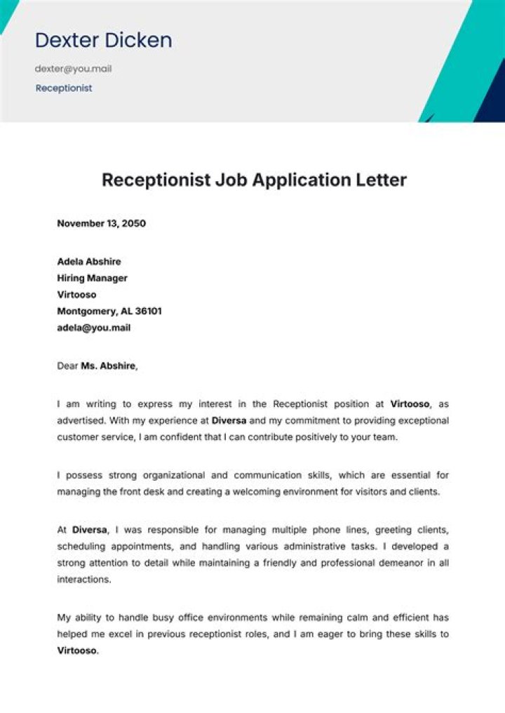 What is the job outlook for a receptionist?