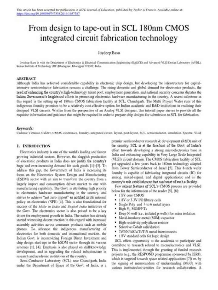 What is the minimum channel length in SCL 180nm technology?