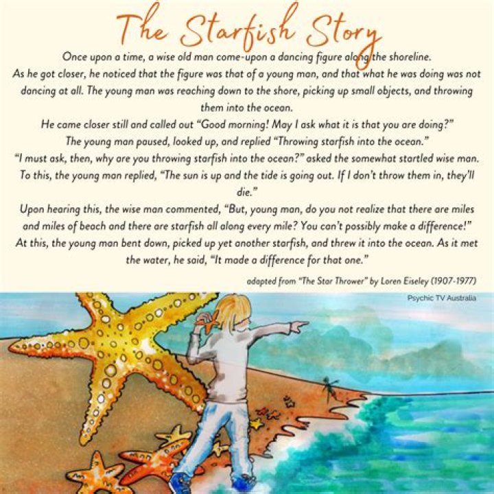 What is the moral of the story the star thrower?
