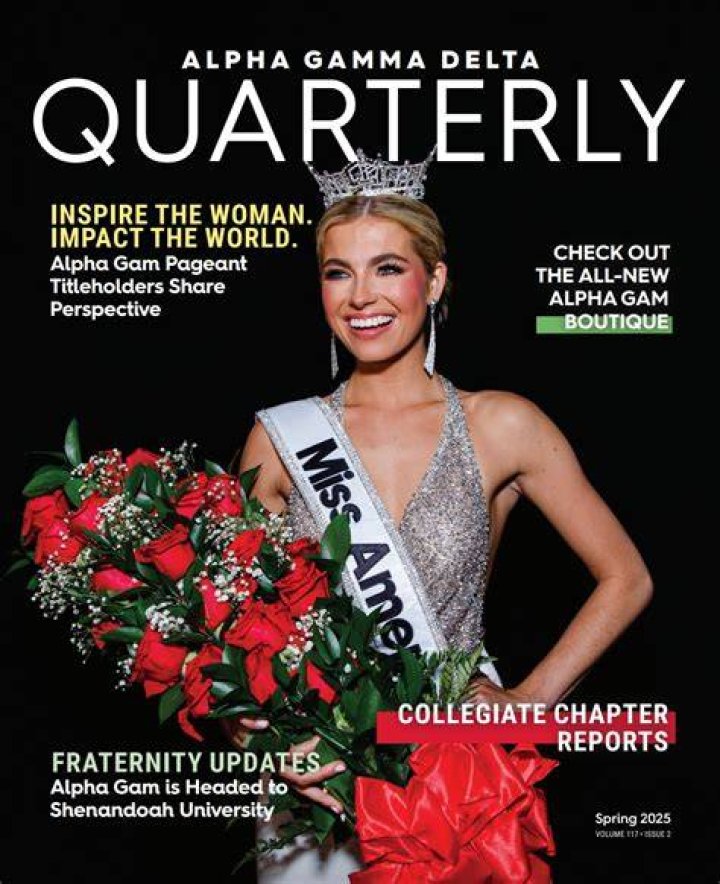 What is the official tagline for Alpha Gamma Delta fraternity?