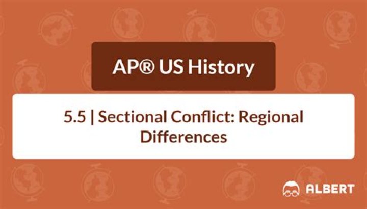 What is the sectional conflict?