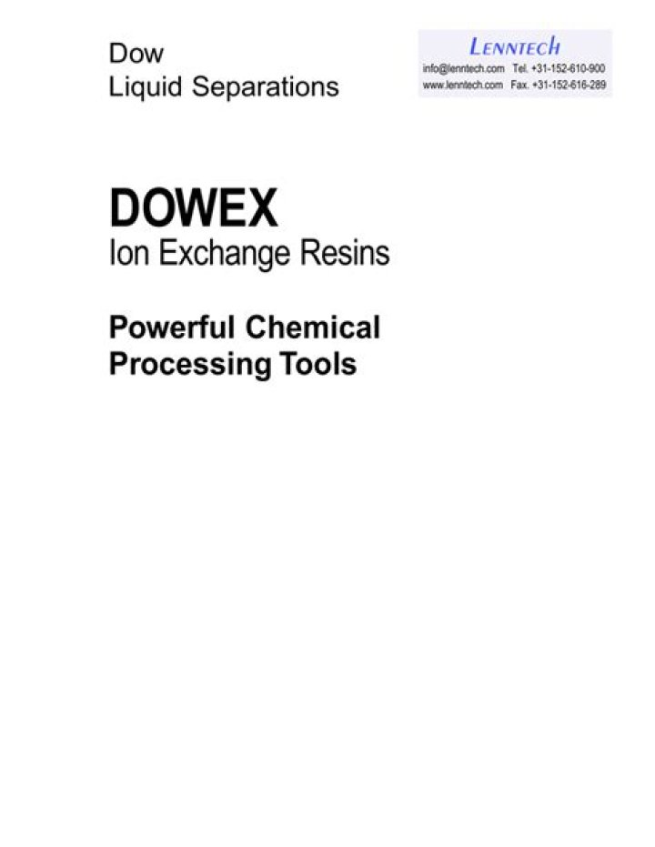 What is the structure of Dowex 50X2 100 ion exchange resin?