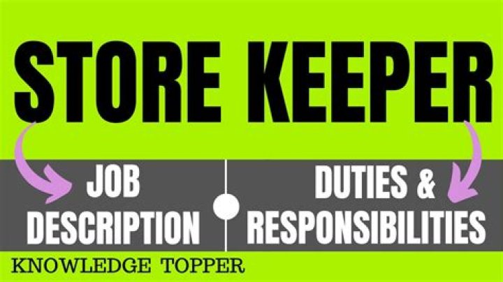 What is the work of Storekeeper in Construction?