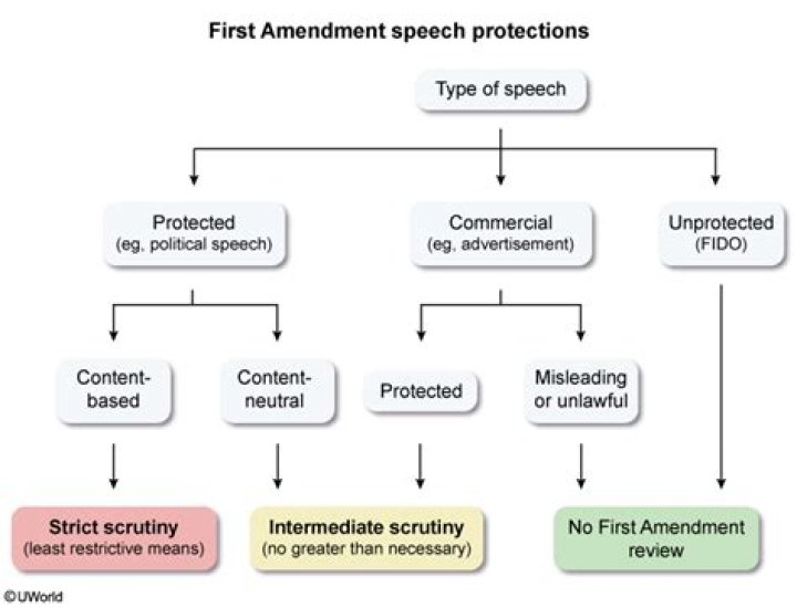 What types of speech are not protected by the First Amendment?