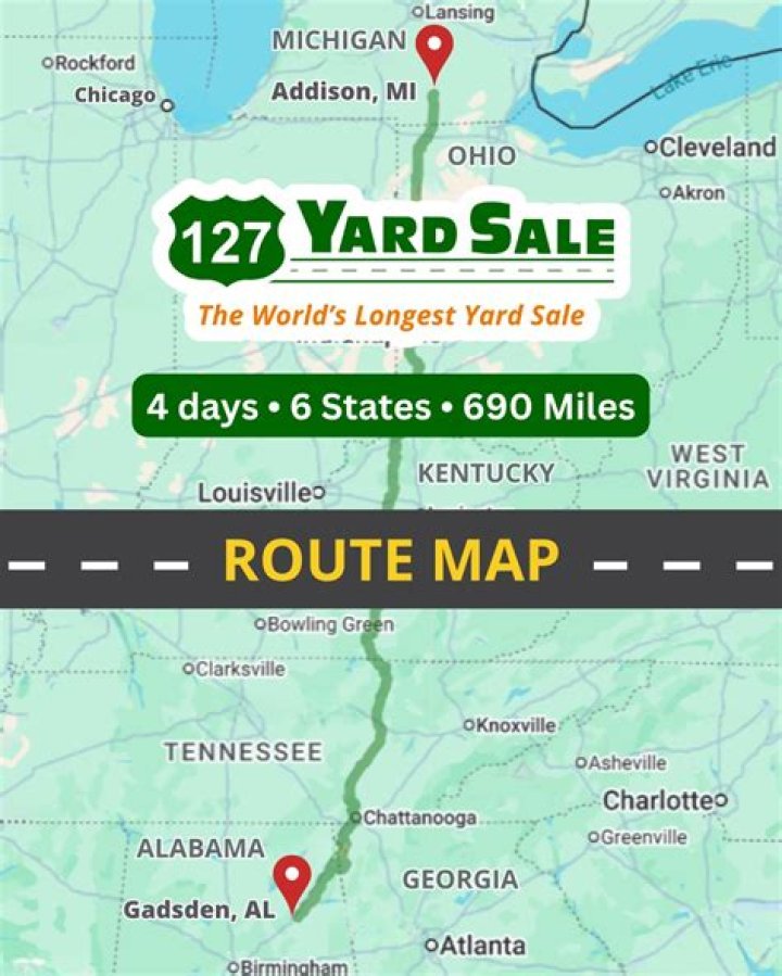 Where is the 127 Yard Sale in Ohio?