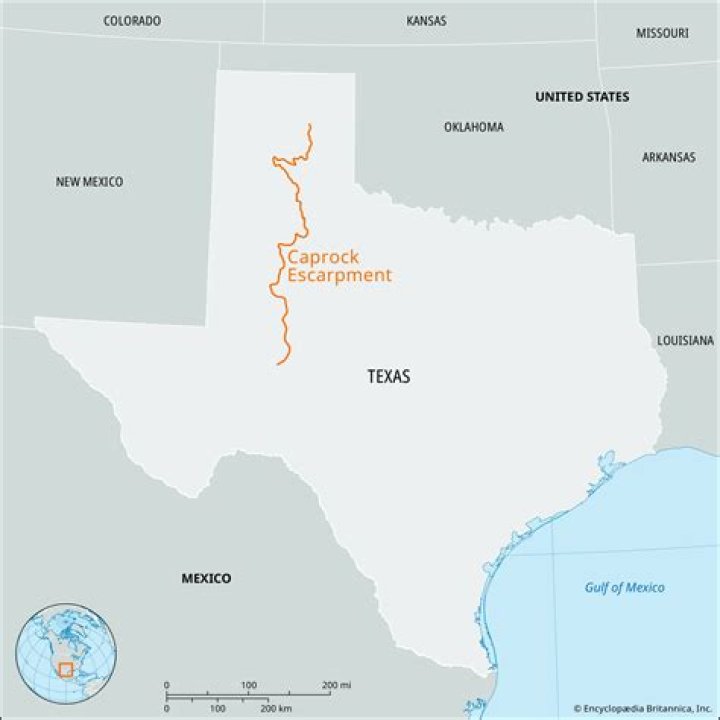 Where is the Caprock Escarpment in Texas?