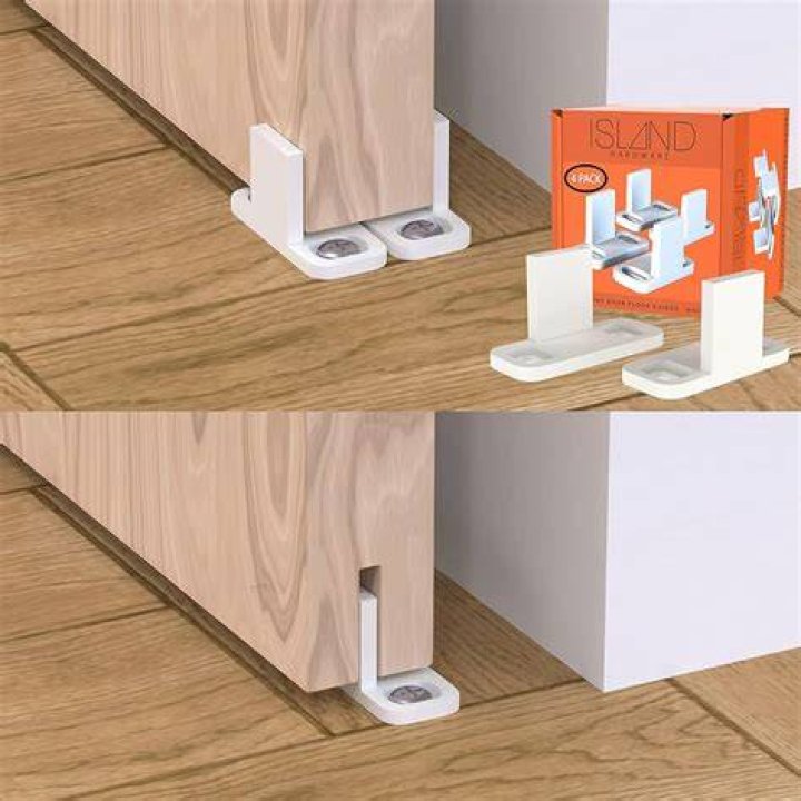 Where should sliding door guides be placed?