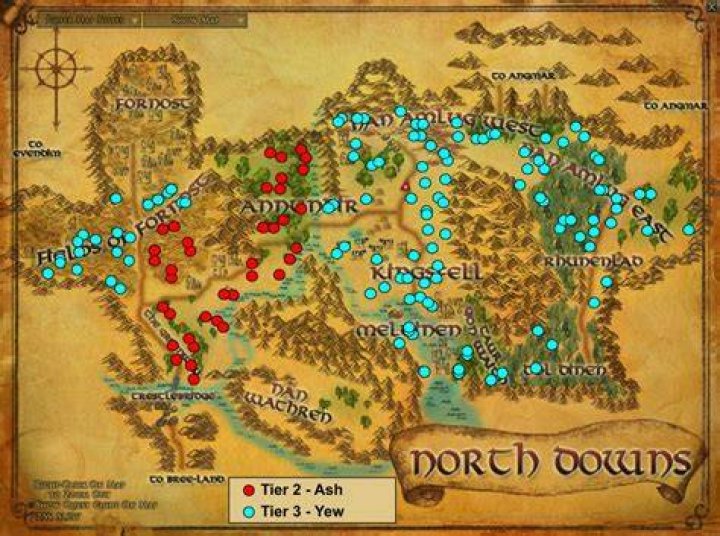 Where to find yew wood in lotro?