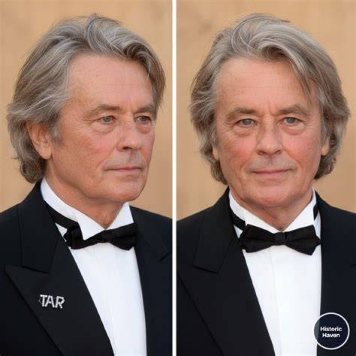 Where was Alain Delon born and raised?