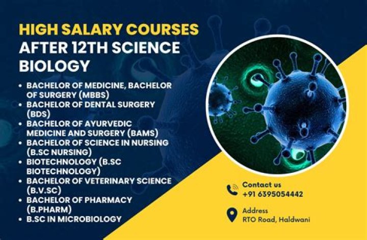 Which course is best after 12th science with biology?