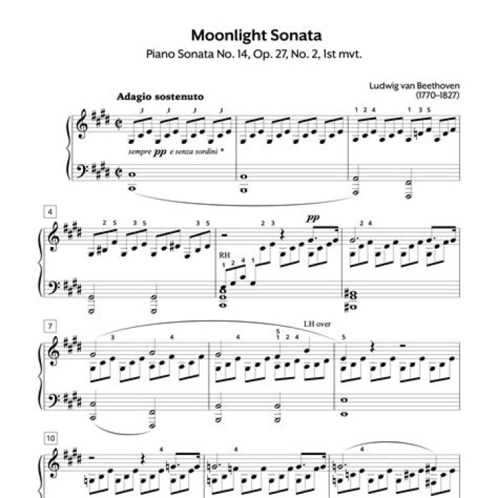 Which movement of Moonlight Sonata is the famous one?