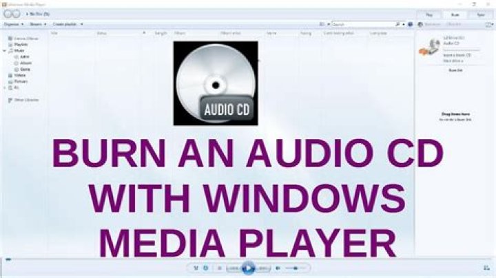 Why can I not burn a CD from Windows Media Player?