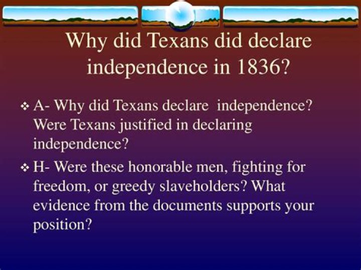 Why did Texans Fight answers?