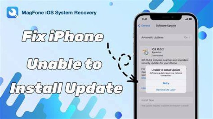 Why is there an error installing iOS update?