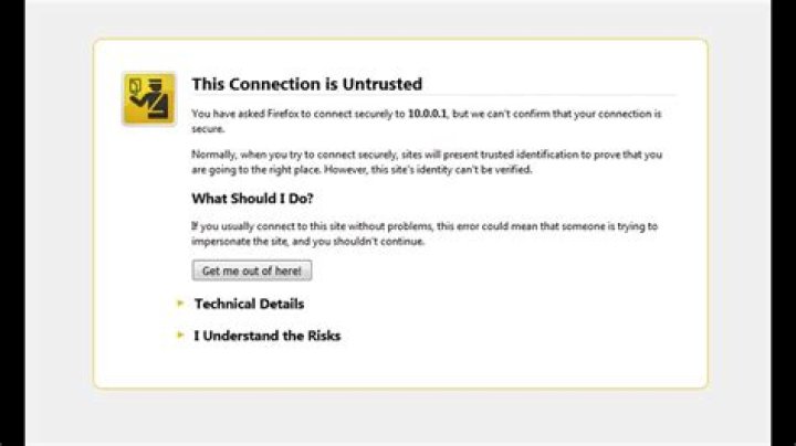 Why my Firefox is showing untrusted connection?